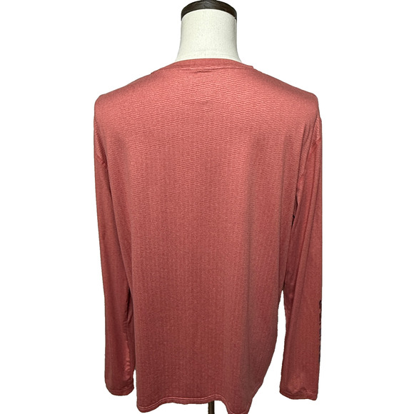 Salt Life T Shirt Mens XL Pink Orange SLX Stretch Long Sleeve Pocket Sun Shirt - Picture 2 of 8